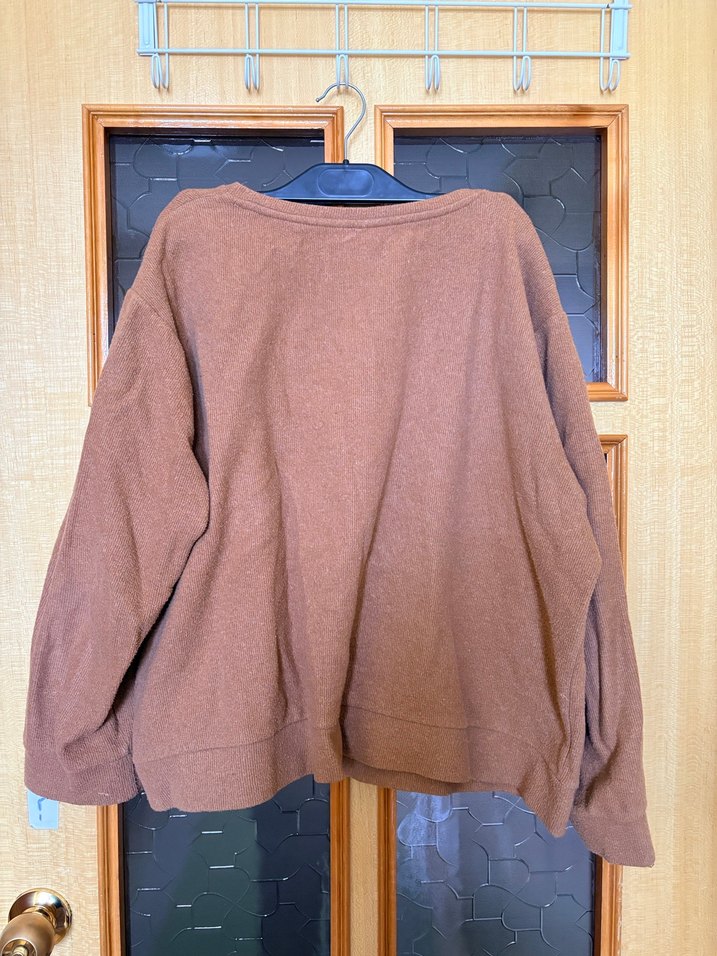 Kahverengi Kadın Yün Salaş Kazak - Görsel 2