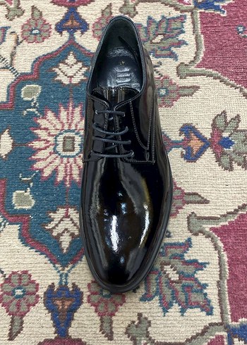 Erkek Siyah Parlak Klasik Ofis Ayakkabısı - Görsel 2