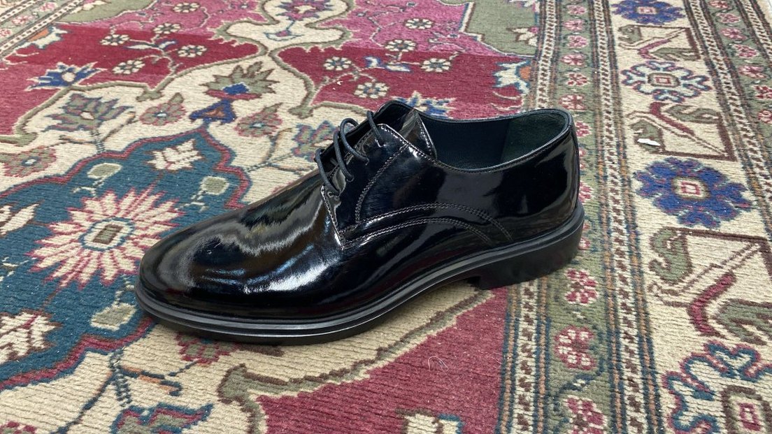 Erkek Siyah Parlak Klasik Ofis Ayakkabısı - Görsel 3