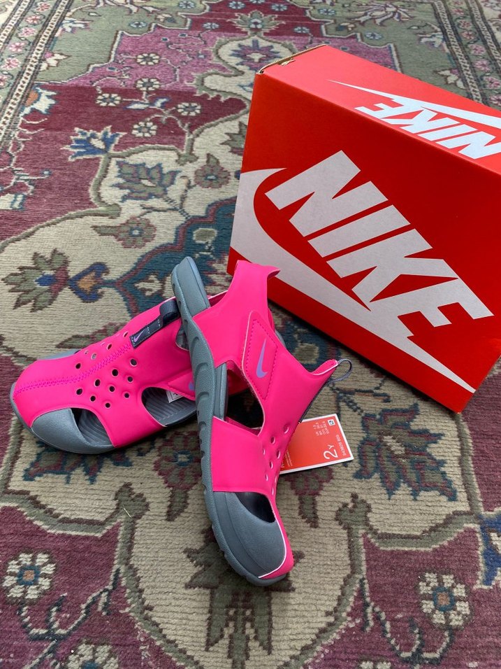 Nike Kız Çocuk Pembe Cırt Cırtlı Sandalet - Görsel 2