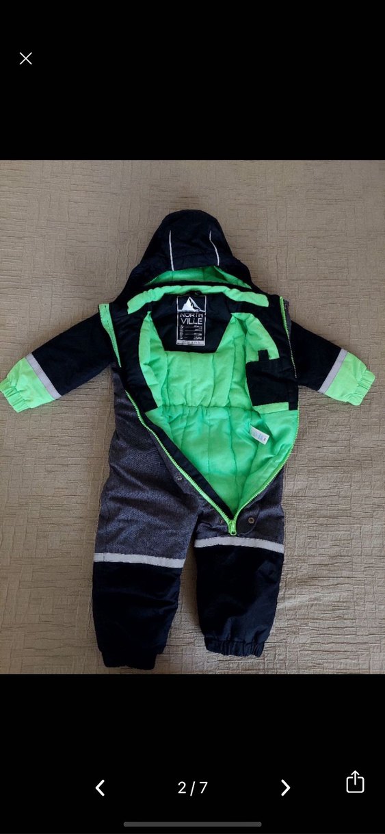 Gri Bebek Erkek Polar Kar Tulumu - Görsel 2