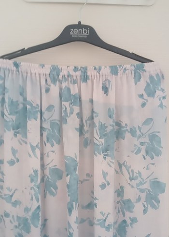 Mavi Bağlama Desenli Midi Hamile Etek - Görsel 2