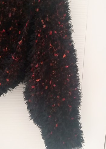 Bordo Kürklü Bolero - Görsel 3