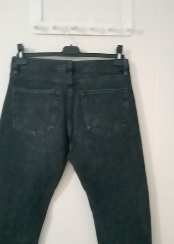 Gri Regular Fit Düğmeli Erkek Denim Pantolon - Görsel 3
