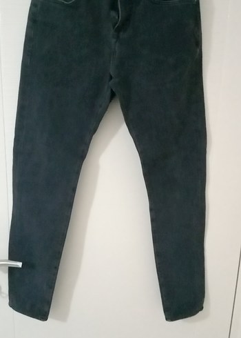Gri Regular Fit Düğmeli Erkek Denim Pantolon - Görsel 2