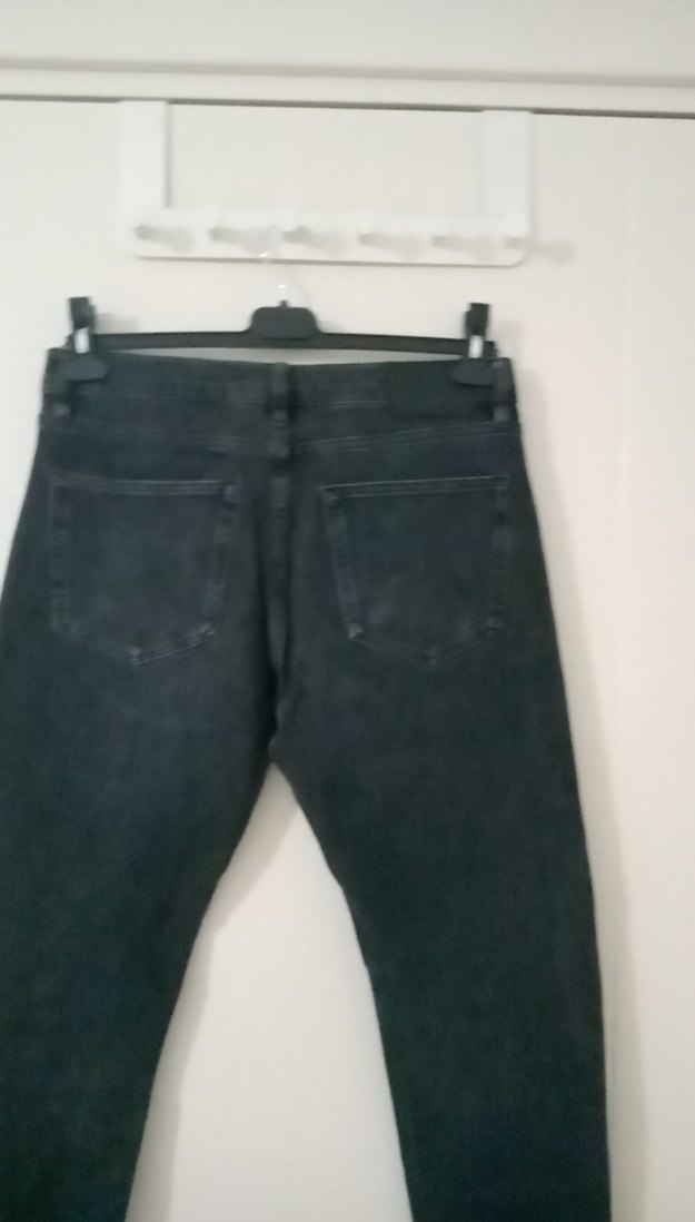 Gri Regular Fit Düğmeli Erkek Denim Pantolon - Görsel 3