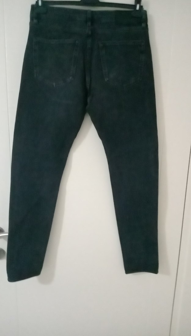 Gri Regular Fit Düğmeli Erkek Denim Pantolon - Görsel 4