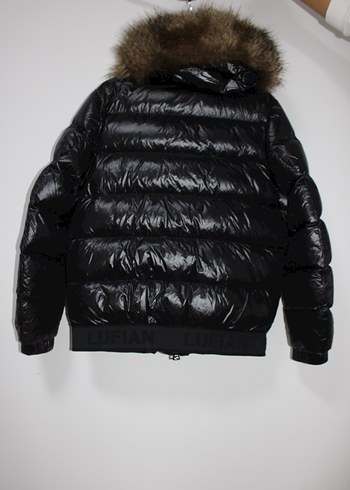 LufıanKürklü Kapüşonlu Siyah Kadın Kışlık Mont - Görsel 2