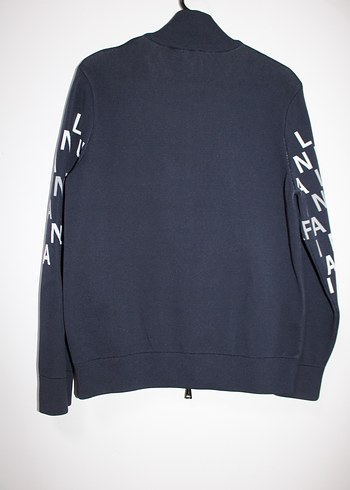 Lufıan Erkek Lacivert Baskılı Fermuarlı Sweatshirt - Görsel 2