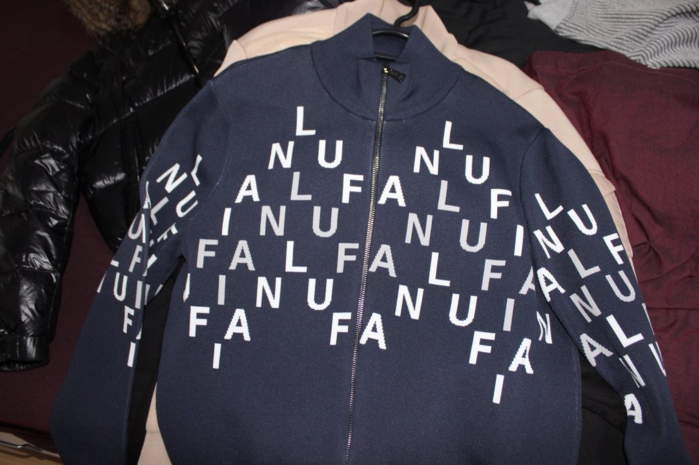 Lufıan Erkek Lacivert Baskılı Fermuarlı Sweatshirt - Görsel 3