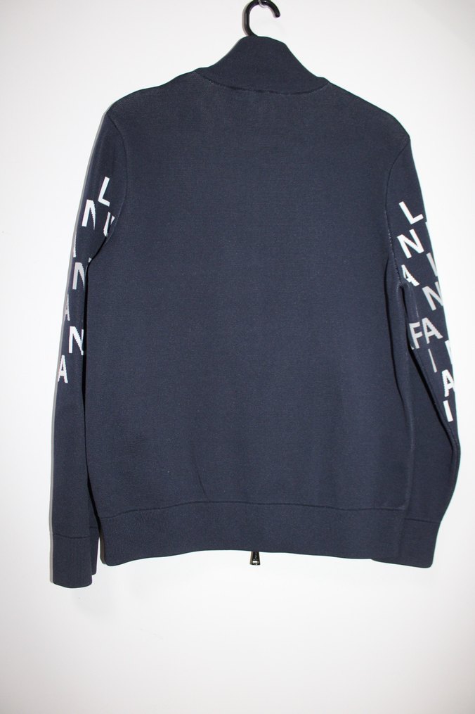 Lufıan Erkek Lacivert Baskılı Fermuarlı Sweatshirt - Görsel 2