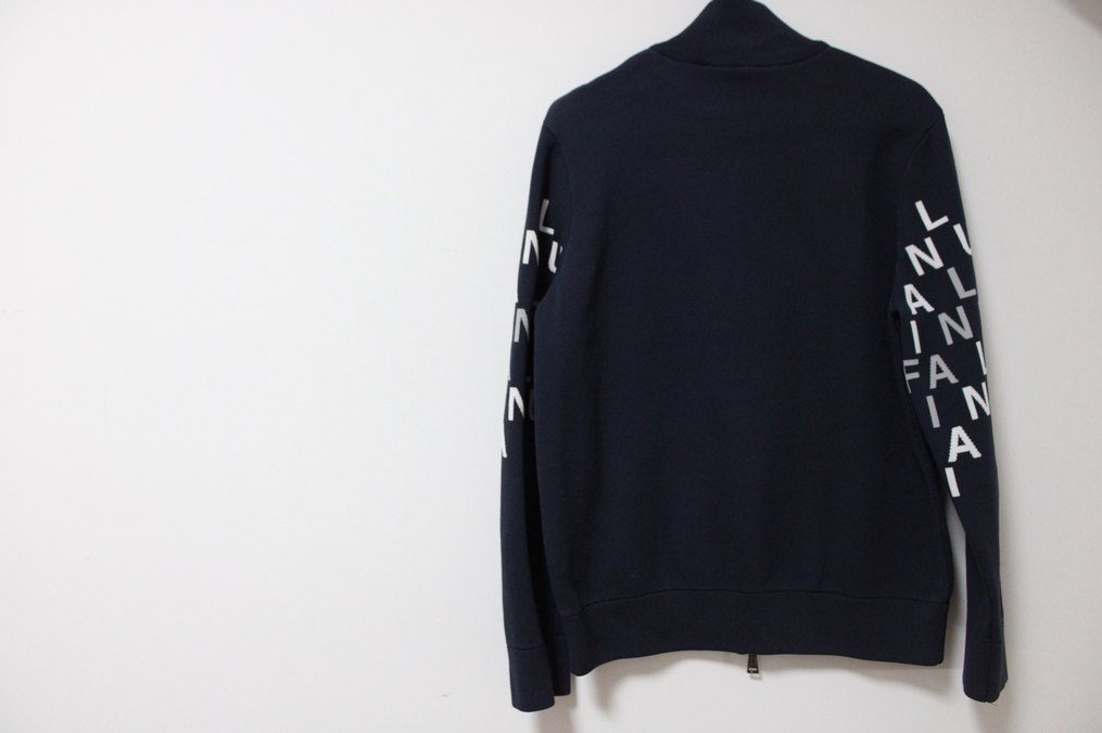 Lufıan Erkek Lacivert Baskılı Fermuarlı Sweatshirt - Görsel 5