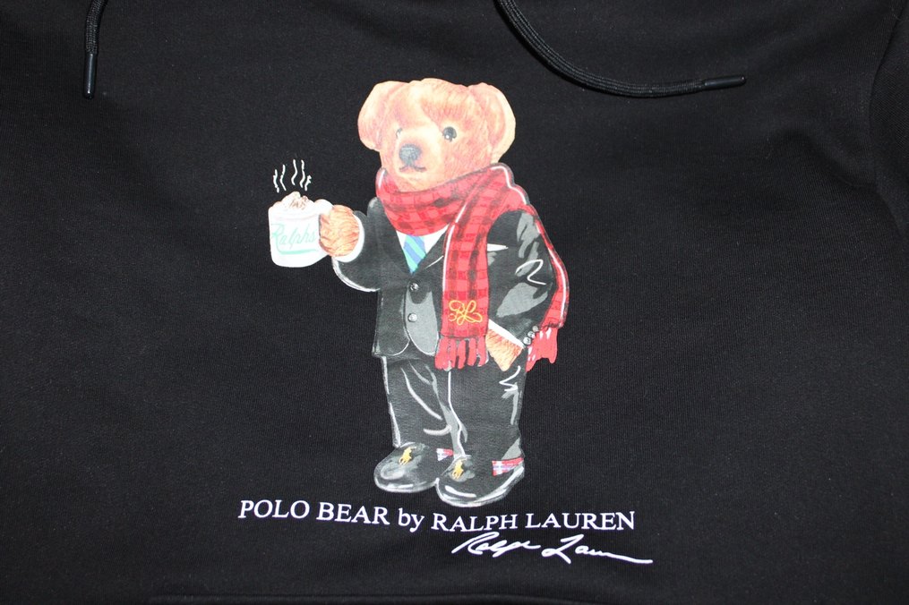 Ralph lauren Siyah Kapüşonlu Polo Bear Sweatshirt - Görsel 4