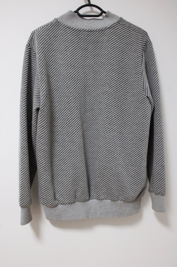 Lacoste Gri Çizgili Fermuarlı Erkek Sweatshirt - Görsel 2