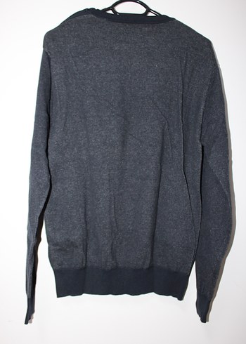 Jack Jons Gri Düğmeli Erkek Denim Kazak - Görsel 2