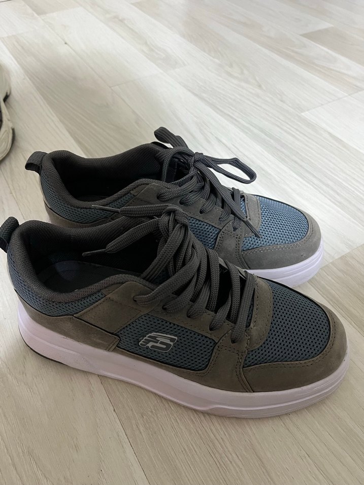 Forza Gri Kadın Spor Ayakkabı Velcro Detaylı - Görsel 2