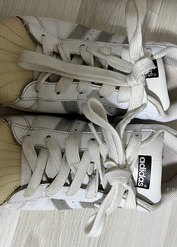 Beyaz Adidas Süperstar Kadın Spor Ayakkabı - Görsel 2