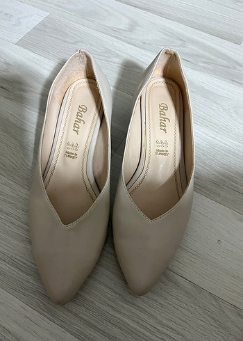 Bahar Beyaz Dolgu Topuk Kadın Stiletto - Görsel 2