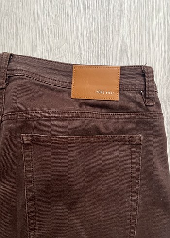 Kahverengi Erkek Kot Kumaş Pantolon - Görsel 4