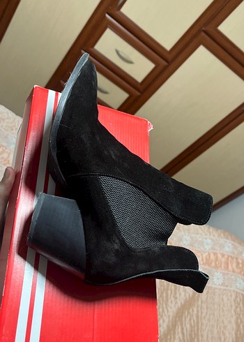 Siyah Süet Kovboy Bot - Görsel 3