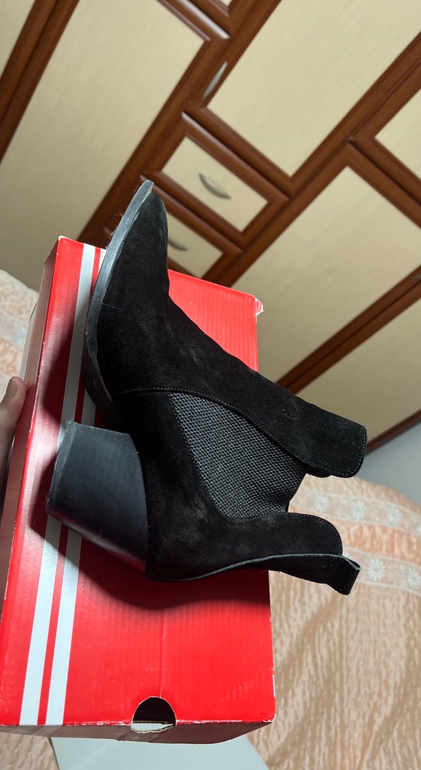 Siyah Süet Kovboy Bot - Görsel 3