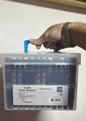 Çift Uçlu Grafik Çizim Markör Seti 120 Renk - Görsel 2