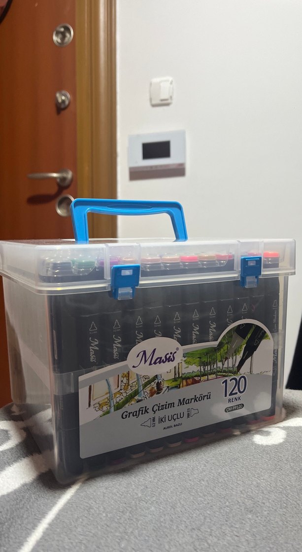 Çift Uçlu Grafik Çizim Markör Seti 120 Renk - Görsel 4