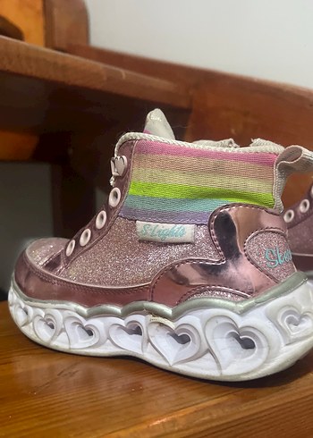 Skechers Kız Çocuk Pembe Simli Işıklı Spor Ayakkabı - Görsel 5