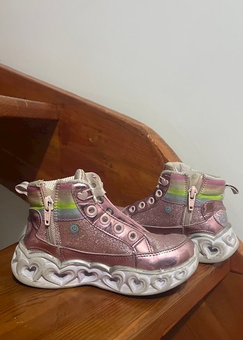 Skechers Kız Çocuk Pembe Simli Işıklı Spor Ayakkabı - Görsel 3