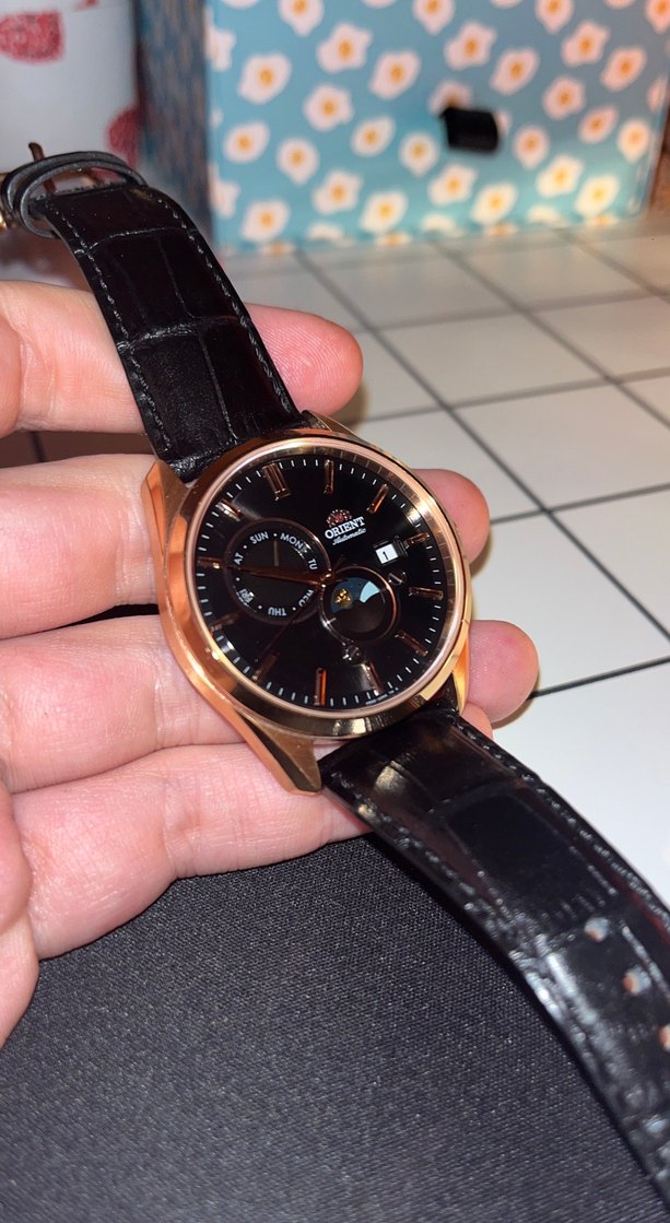 Orient Rose Gold Sun/Moon Automatic saat - Görsel 5