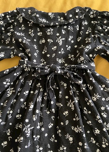 Çiçek Desenli Uzun Kollu Kız Elbisesi - Görsel 12