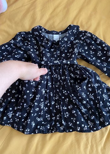 Çiçek Desenli Uzun Kollu Kız Elbisesi - Görsel 5