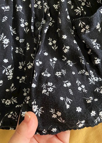 Çiçek Desenli Uzun Kollu Kız Elbisesi - Görsel 4