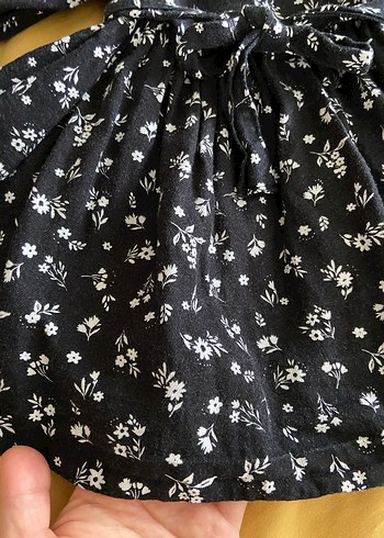 Çiçek Desenli Uzun Kollu Kız Elbisesi - Görsel 13