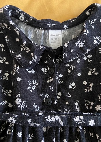 Çiçek Desenli Uzun Kollu Kız Elbisesi - Görsel 7