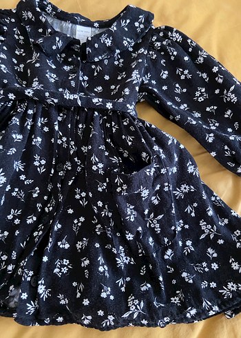 Çiçek Desenli Uzun Kollu Kız Elbisesi - Görsel 8