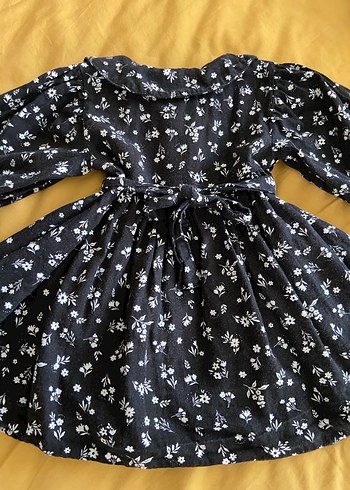 Çiçek Desenli Uzun Kollu Kız Elbisesi - Görsel 10