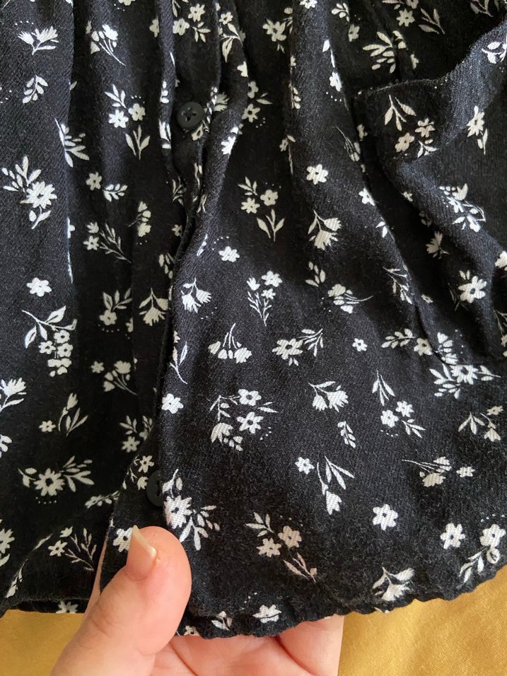 Çiçek Desenli Uzun Kollu Kız Elbisesi - Görsel 4