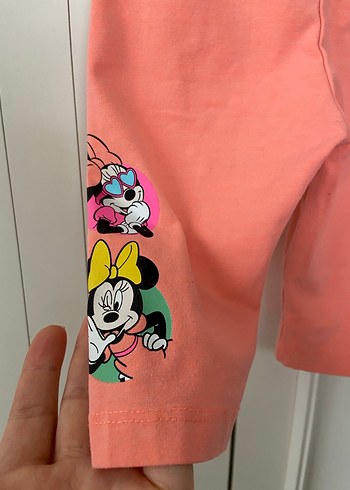 Kız Çocuk Pembe Baskılı Tayt - Görsel 5