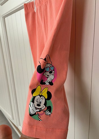 Kız Çocuk Pembe Baskılı Tayt - Görsel 7