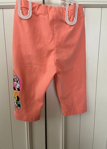 Kız Çocuk Pembe Baskılı Tayt - Görsel 4