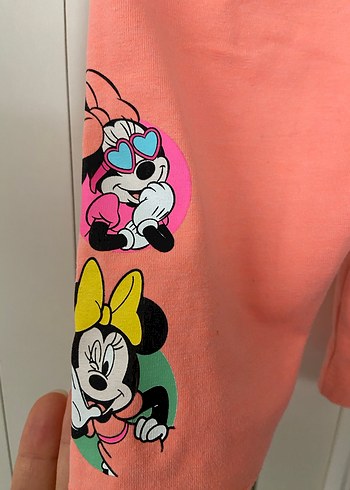 Kız Çocuk Pembe Baskılı Tayt - Görsel 8