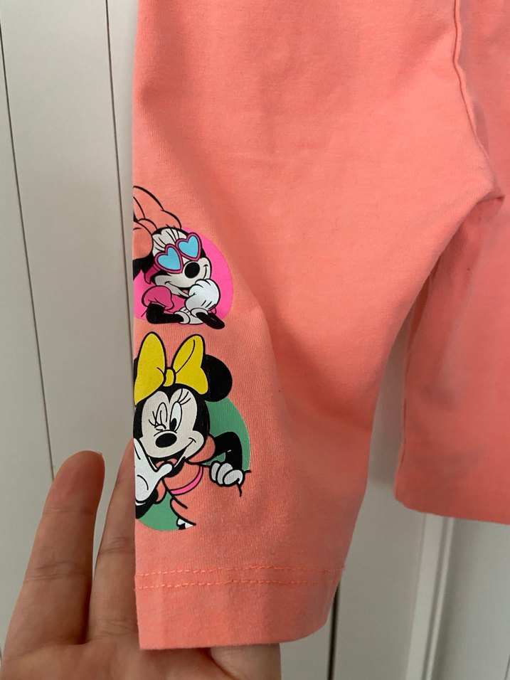 Kız Çocuk Pembe Baskılı Tayt - Görsel 5