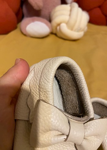 Fiyonklu Beyaz Kız Bebek İlk Adım Ayakkabısı - Görsel 7