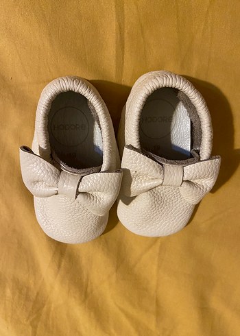 Fiyonklu Beyaz Kız Bebek İlk Adım Ayakkabısı - Görsel 8