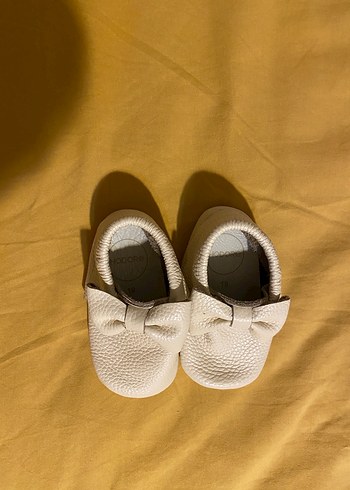 Fiyonklu Beyaz Kız Bebek İlk Adım Ayakkabısı - Görsel 10