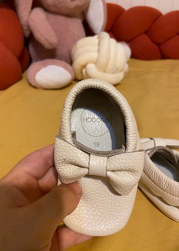 Fiyonklu Beyaz Kız Bebek İlk Adım Ayakkabısı - Görsel 13