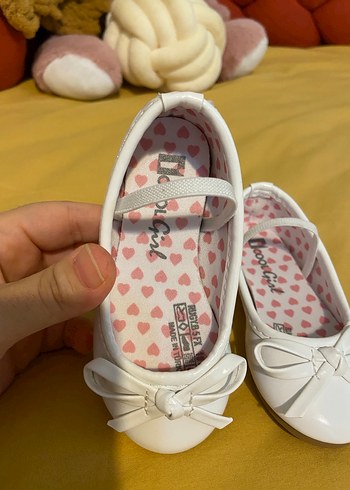 Kız Çocuk Beyaz Fiyonklu Babet - Görsel 15