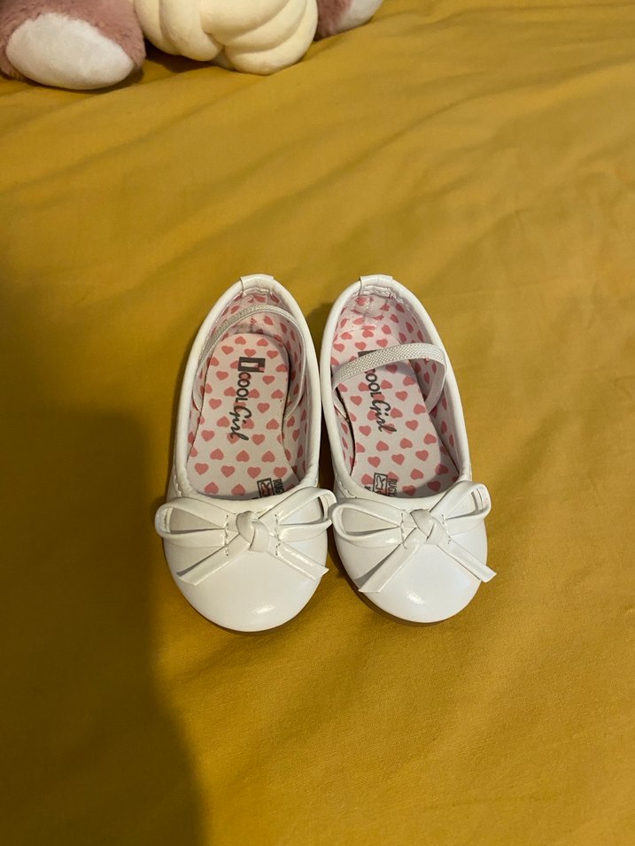 Kız Çocuk Beyaz Fiyonklu Babet - Görsel 5