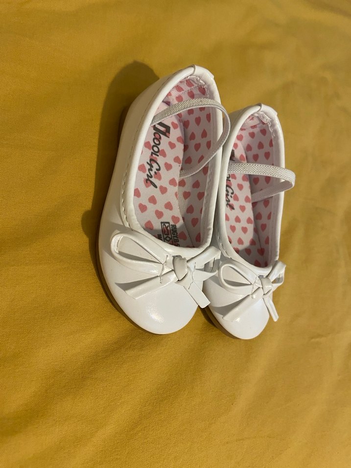 Kız Çocuk Beyaz Fiyonklu Babet - Görsel 4